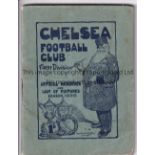 CHELSEA HANDBOOK 1912-13 Official Chelsea handbook, 1912-13, 80 pages, includes pictures, cartoon