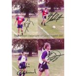 TOTTENHAM AUTOGRAPHS Five 6" X 4" signed colour photographs in training of Dumitrescu, Anderton,