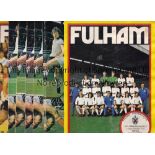 GEORGE BEST Eight Fulham home programmes where Best appeared including his debut v. Bristol Rovers