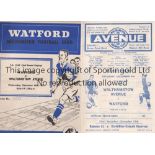 WALTHAMSTOW AVE / WATFORD Both programmes from the Walthamstow Avenue v Watford FA Cup 2nd Round