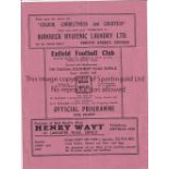 ARSENAL Programme for the home Southern Football League match v. Tunbridge Wells Rangers 27/8/