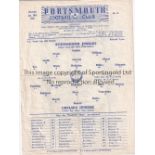 PORTSMOUTH / CHELSEA Single sheet programme Portsmouth v Chelsea FA Youth Cup 4th Round 30/1/1960.