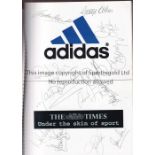 AUTOGRAPHS Signed PFA Annual Awards evening 5th April 1998. More than 60 signatures to include Tom