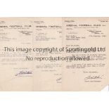 TOM WHITTAKER / ARSENAL / AUTOGRAPHS Three letters on Arsenal headed paper, all handsigned by