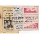 SOUTHAMPTON AWAYS Three Southampton away programmes from the 1945/46 season v Nottingham Forest 29/