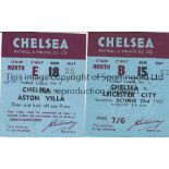 CHELSEA Two 1965/1966 Chelsea home League Division 1 match tickets – printed date 23/10/1965 v