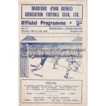 BRADFORD PARK AVENUE Home programme v Leeds United 13/3/1948. Missing staples. Good