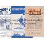 PETERBOROUGH Three programmes from Peterborough United's FA Cup run in 1953/54 away v Hitchin