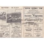 BUXTON Two programmes covering Buxton in the FA Cup in 1951/52. Home tie v Aldershot (2nd Round) (