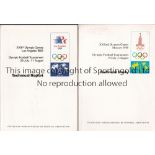 OLYMPICS Two small books covering the 1980 and 1984 Olympic Games Football Tournaments covering