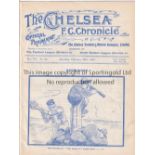 CHELSEA Programme Chelsea v Burnley 24/2/1912 . Ex Bound Volume. Good