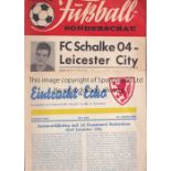 LEICESTER CITY IN GERMANY Two Leicester away programmes for friendlies in Germany, at Eintracht