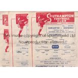 SOUTHAMPTON Four Southampton home programmes all single sheets from the 1946/47 season v
