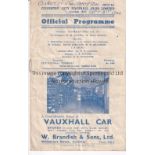 COVENTRY / SOUTHAMPTON Programme Coventry City v Southampton 21/9/1946. Match and date written on