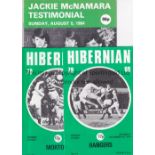 GEORGE BEST Three Hibernian home programmes including Best v. Rangers 22/12/1979, Morton 9/2/1980