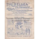 CHELSEA / READING Programme Chelsea v Reading FA Cup 1st Round Replay 12/1/1921. Not Ex Bound