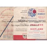 WARTIME FOOTBALL Five sub-standard condition programmes: England v Scotland 19/2/1944 at Wembley