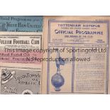 SOUTHAMPTON Five Southampton away programmes from the 1946/47 season at Tottenham (team change),