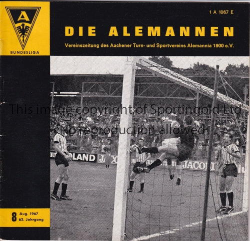 1967 WEST HAM Alemannia Aachen v West Ham United (Friendly) played 2 August 1967 at Stadion