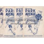 BRADFORD PARK AVENUE Four Home programmes v Sheffield U, Queens Park Rangers, Chesterfield, &