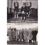 ARSENAL Three 1950's 8" X 6" black & white Press photographs: 3 players in the weightlifting room,