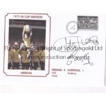 COMMEMORATIVE COVER 1971 FA Cup Final, signed by Arsenal’s scorers Charlie George and Eddie Kelly