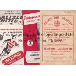 NON LEAGUE / LEAGUE FA CUP 1956/57 Seventeen programmes covering FA Cup ties in the 1956/57 season