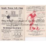 GOOLE / WORKINGTON Both programmes from the FA Cup 2nd Round ties between Goole Town and