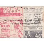 SOUTHAMPTON Four Southampton away programmes from the 1946/47 season at Nottingham Forest (number on