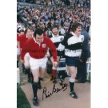 PHIL BENNETT Col 12 x 8 photo showing the British & Irish Lions captain and his Barbarians