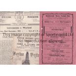 NON LEAGUE / LEAGUE FA CUP 1952/53 Eight programmes covering FA Cup ties in the 1952/53 season all