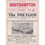 SOUTHAMPTON / NEWCASTLE Programme Southampton v Newcastle United 19/3/1938. No writing. Good