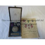 WARTIME FOOTBALL IN ANTWERP 1946/ AUTOGRAPHS A boxed commemorative player's medal for C.M.F.