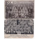 NEWCASTLE UNITED Two black & white team group postcards: League Champions 1905/6 OXO for Stamina and