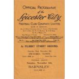 LEICESTER / SOUTHAMPTON Four page programme Leicester City v Southampton 2/11/1946. Score, scorer