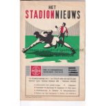 FEIJENOORD- NEWCASTLE 1968 Feyenoord home programme v Newcastle, 17/9/68, Inter Cities Fairs Cup,