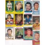 SIGNED A & BC Trading cards, x 13 including Alan Hinton, Alan Hudson, Bobby Graham, Clive Payne,