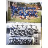 AUTOGRAPHED PRINTS Eight large size prints showing of Jimmy Greaves, Ray Wilson, Jimmy McIlroy,