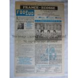 FRANCE / SCOTLAND Footsud newspaper issue of France v Scotland in Marseille 1/6/1984. Generally good