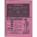 LIVERPOOL V ARSENAL 1936 Programme for the FA Cup match at Liverpool 25/1/1936 in Arsenal's