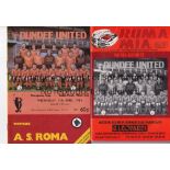 ROMA / DUNDEE UNITED Both programmes from the Dundee United v AS Roma UEFA Cup Semi Finals 11/4/1984