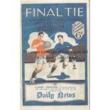 1927 FA CUP FINAL Programme with replacement front cover for Arsenal v Cardiff City. Only the