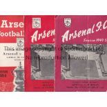 ARSENAL Sixty six homes 2 x 49/50, 1x 50-51,16 x 51-52, 23 x 52-53 ,13 x 53-54, 2 x 54-55, 2 x 55-