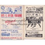 HALIFAX / RHYL Both programmes covering the Halifax Town v Rhyl 1st Round FA Cup ties, the first