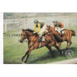 LESTER PIGGOTT AUTOGRAPH A signed 8" X 6" colour action print. Good