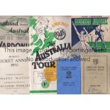 CRICKET MISCELLANY Programme / scorecards for England v Australia Army Cricket Association Test