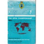 1963 OPEN CHAMPIONSHIP / BIG 3 AUTOGRAPHS An official programme with draw programmes for 11 & 12/7/