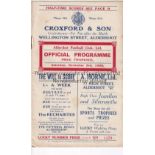 ALDERSHOT V NORTHFLEET 1928 Programme for the Southern League match at Aldershot 3/11/1928, very