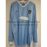 NICHOLAS ANELKA SHIRT A player issue sky blue long sleeve shirt from 2003/4 season with Barclays