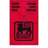 BELGIUM / SCOTLAND Programme Belgium v Scotland in Liege 3/2/1971. Light vertical fold. No